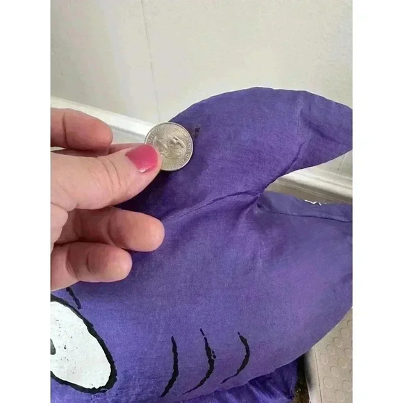 Puffalump Shark Purple 18" 1990s Malibu Fun Bath Pool Plush Toy Wet Pets Medium - Picture 9 of 10